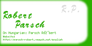 robert parsch business card